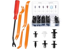 PHYLES 125PCS Clips Plastique Voiture, 6 Types Clips Voiture Universels, Rivet Plastique de Panneau de Porte Rivets d'expansion de pare-chocs en Nylon Clips de Carrosserie