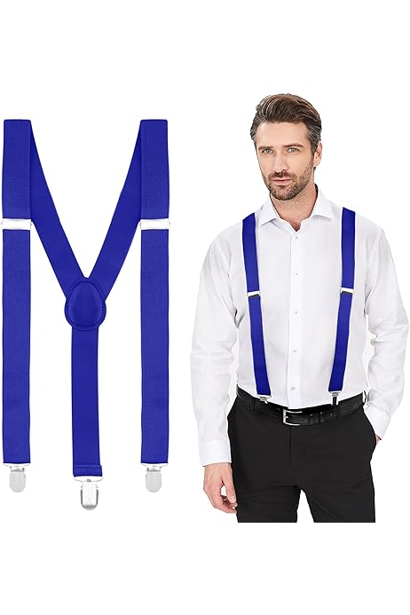 Elastische Hosenträger Für Herren & Damen - 4cm Breite Mit Metallclips - Einheitsgröße