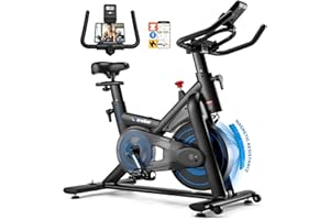 ‎WENOKER Wenoker Heimtrainer Fahrrad mit App,Leises Ergometer Hometrainer Fahrrad mit Magnetwiderstand,Spinning Bike Indoor Fitnessbikes für Kardio-Training zu Hause,Bis 160KG
