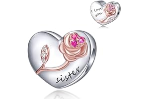 FOREVER QUEEN je t'aime coeur breloque en argent sterling 925 amour coeur rose or charme perle pour Bracelet