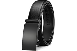 CHAOREN Automatik Gürtel Herren, Buckley Ledergürtel Ratsche Automatikschließe für Herren Business Anzug, 35mm Breit Gürtel ohne Löcher, Größe Angepasst