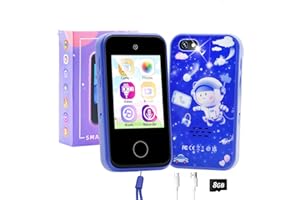 ZILYNHOM Juguete de teléfono Inteligente para niños de 3 a 8 años, Regalo de cumpleaños Navidad para niñas y niños, teléfono Celular con cámara, Reproductor de música MP3,Alarma, Juegos,Linterna,Historia,8 GB