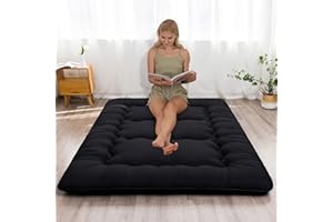 ‎YOSHOOT YOSHOOT Futon Matratze Japanische Klappmatratze Verdicken Tatami Bodenmatratze Schlafunterlage Faltbare faltmatratze Schlafsaal Matratzenauflage Bodenliege Gästematratze (Hellbraun, 140 x 200 cm)