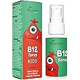 Vegavero Vitamin B12 for Kids Spray | Natural Cherry Flavour | NO Artificial Additives | Children’s B12 Methylcobalamin & Cyanocobalamin | Natural Xylitol | 4 Months Supply | 125 Sprays | Vegan