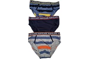 Navigare Slip Junior Originale Cotone Bielastico Mutande Junior Cotone Elasticizzato Confezione 3 Pezzi Fantasia dai 4 Hai 16 Anni