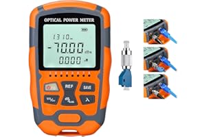 Duogalia Fiber Optic Tester Portable Fiber Power Meter FC/SC/ST Universal Interface Fiber Tester Built-in 10mW Visual Fault Locator (OPM&VFL) with 1pc FC to LC Adapter