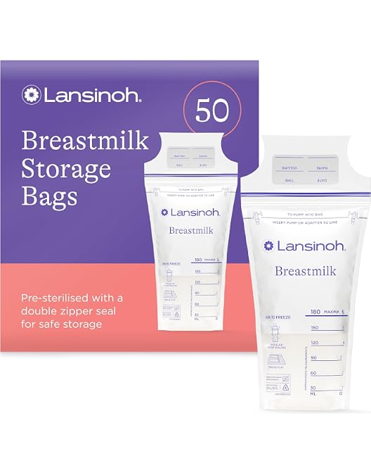Lansinoh Breastfeeding Starter Kit – 77-Piece Gift Set For New Moms With Pump, Pads, Cream, Storage Bags & More
