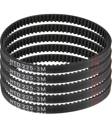 ZHaonan-cinghia di distribuzione 5 pezzi HTD3M, lunghezza 159mm, cinghia di distribuzione in gomma, 53 denti, larghezza 10/12/15/18 / 20mm, cintura di trasmissione cintura industriale del dente ARC Pa