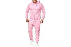 Violento Jogginganzug | Herren | Männer | Trainingsanzug | Tracksuit | Uni Colour | Sportanzug | Fitness 586 Basics Baumwolle | Homewear Präsentationsanzug