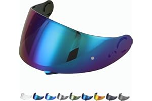 Everalo Compatible with Shoei GT Air 2 Visor - Gt Air - Neotec - Opticson - Cns1 - Helmet Visor Pinlock Ready - Anti-Scratch and Anti-Fog (Rainbow)