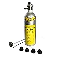Wiederbefüllbare Druckluft Spraydose / Sprühdose 500 ml mit Sprühkopfgarnitur, Silber,Schwarz,Gelb