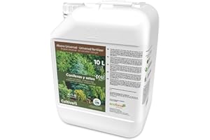 CULTIVERS Fertilizzante Biologico per conifere e siepi 10 L Fertilizzante Liquido Organico e Naturale al 100%. Evita Le malattie, Gli arbusti vigorosi, Il Fogliame più Verde