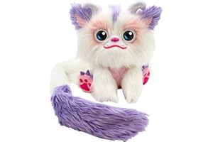Furlings Mascota Interactiva Aspen| Adorable Peluche Interactivo en Forma de Yeti con Más de 80 Reacciones Realistas | Suaves Animales de Juguete Niña de 3 Años o Más