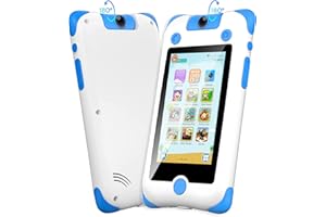 SEVGTAR Telephone Portable pour Enfant, Smartphone pour Enfant Jouet d'apprentissage, Jouets Electroniques Educatifs Contrôle Parental, Bleu