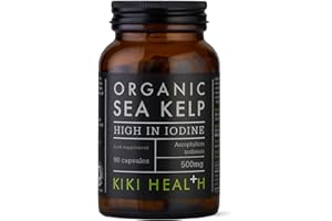 KIKI Health Organic Sea Kelp Iodine Supplement | Thyroid Support Natural Antioxidants | Immunity & Metabolism | Gluten- & GMO-Free, 90 Capsules, 500mg