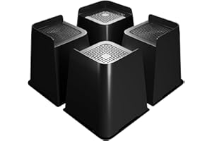 AufuN 4 Stück Möbelerhöhung Betterhöhung, 15cm erhöhen L-förmiges Design Tischhöhe Möbelerhöher Tischerhöher Sofaerhöher für Couch Schreibtisch Sofa Tisch Bücherregal,Stuhlerhöher bis zu 4400Lbs