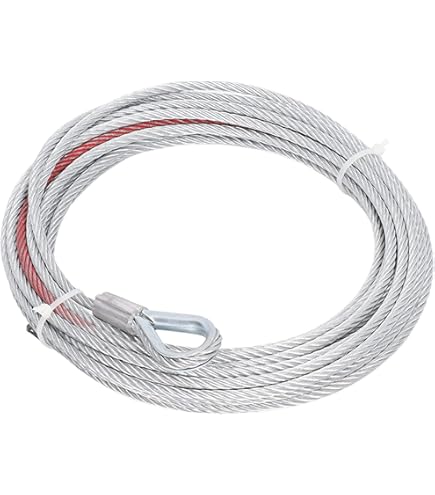 Verricello sintetico, cavo per verricello forestale, cavo in polietilene ad alta molecolare, 30 m x 10 mm, per ATV UTV