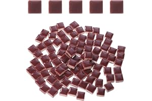 QUARKZMAN 100 g kvadratiska mosaikplattor, färgglada keramiska mosaikplattor för pysselbehov i stora förpackningar för heminredning hantverk gör-det-själv-projekt, 1 x 1 cm, blandning
