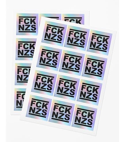 Spreadshirt Sticker „FCK PTN“ – 10 X 10 Cm, Mattweiß – Statement Für Frieden & Solidarität Mit Ukraine