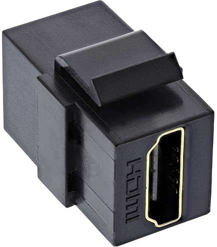 InLine ® Câble HDMI 2x Keystone 4K/30Hz, HDMI A Femelle Noir 02m 020 M Hdmi Cable Video 17712036