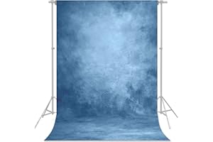 econious Sfondo Fotografico, 1,5 m x 2,2 m Sfondo fotografico azzurro astratto, Sfondo fotografico professionale per oggetti di scena da studio, con tasca per asta (solo sfondo)