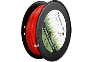 DasMorine Square Shaped Nylon String Lawn Trimmer Line Replacement Spool for Weed Lawn Grass Yard (2mm x 110m)