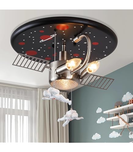 Kinderzimmerlampe Flugzeug - LED Deckenleuchte Dimmbar Mit Fernbedienung 3000K-6000K