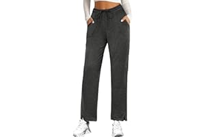 Leversic Pantaloni Tuta Donna Pantaloni Sportivi Donna Pantaloni Donna Cotone Pantaloni Tuta Larghi Donna Pantaloni Jogger Leggeri con Coulisse S-XXL