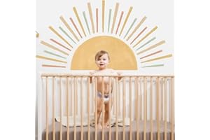 SVALOR Wandtattoo Kinderzimmer, Sonne Wandsticker Boho Wanddeko Kinderzimmer, Selbstklebend Wandaufkleber für Mädchen jungen Babyzimmer, Schlafzimmer, Klassenzimmer, Kindergarten (108 x 55 cm)