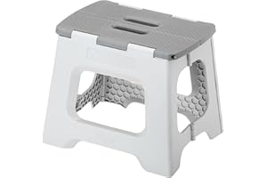 VIGAR Compact Folding Stool, Grey, 27 cm High