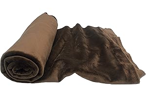 ORIENT FASHION Minky Strickstoff glattes Muster 50x160 cm (Dunkelbraun)