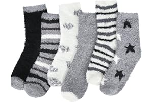 Justay Sowarm Kuschelsocken Damen Flauschige Bettsocken Weihnachten Damensocken 6 Paars Dicke Warme Plüschsocken Weiche Thermosocken Haussocken Flauschsocken in Winter