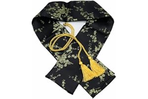 Panina Schwert-Tasche, 129,5 cm, aus Seide, Pflaumenblüten-Muster, für japanische Schwerter wie Katana, Kurzschwerter, Tanto, Schwarz