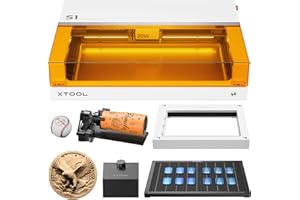 xTool S1 20W Grabadora Láser Kit Todo en Uno, Posicionamiento Twin-point, Seguridad Cerrada, Enfoque Automático, 498 * 330mm, Maquina Grabado y Corte para Madera, Metal, Cuero, Acrílico