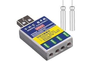 Bavokon 3 Pcs Flotteur de pêche Batterie CR425 Chargeur USB électronique | Batterie pour Flotteur de pêche CR425 et Chargeur,Associez Les appareils de Chargeur de Batterie de Flotteur de pêche