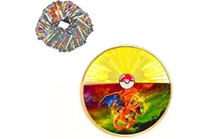 MAGIC SELECT 1 Moneta Dorata da Collezione. Pok Moneta Metallica Edizione 25° Anniversario + 100 Carte Lucide V Vmax. Incisa al Laser, con Design 3D per Bambini e Adulti. Moneta d'oro in Metallo