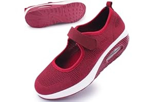GIT-UP Women's Comfortable Working Nurse Shoes Non-Slip Adjustable Breathable Walking Buffer Fitness Casual Nursing Orthotic Lightweight Shoes Arthritis, Diabetes Heel Pain