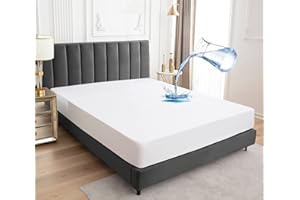 Sufdari Protector de colchón Impermeable Individual 90X190, Funda de colchón para Cama, 30 cm de Profundidad con Bolsillo Ajustable y Banda de Goma elástica