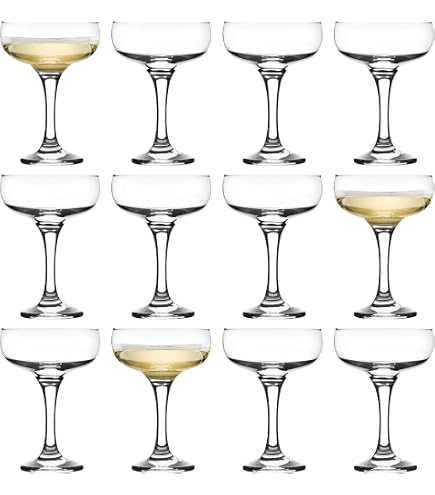 12 Verres à Martini LAV 175ml - Cristal Transparent Pour Cocktail Champagne
