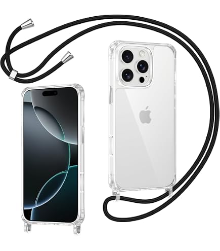 Pnakqil Cover per iPhone 15 Pro Max 6.7 con Cordino, TPU Silicone Custodia con Smile Perla Collana Tracolla Laccio, Ultra-Sottile Bumper Antiurto Faccina Acrilica Perline Corda Case, Viola