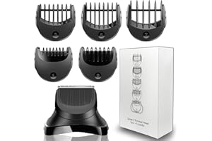 PARAFANO Recortadora de Barba, Cabezal de Corte de Afeitadora Eléctrica para Braun Series 3, Cortapelos Hombre Kit con 5 Piezas de Peine Guía