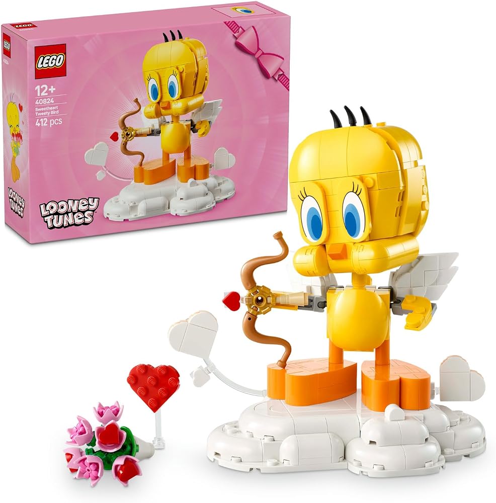 LEGO Looney Tunes Sevgili Kuş Tweety 40824 | 12 Yaş ve Üzeri için Sergileme Modeli Yapım Seti, Doğum Günü Hediyesi (412 Parça)