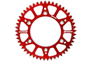 SCAR Aluminium Sprocket Compatible with HONDA CR CRF 125 150F 230F 250 250F 250R 250RX 450R 250X 450X 450RX 450L 450RL 87-22, Red - 50 teeth