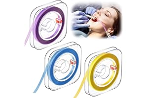 QOOLOO 3 Volumi di Carta Vetrata Dentale,Carta Abrasiva Dentale,Strisce Sbiancanti e Lucidatura Dentale,per la Pulizia Profonda, Igiene Orale, Cura per Denti Sani(viola Giallo Blu)