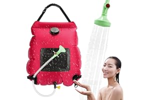 Gohytal Doccia Solare Campeggio,Borsa per Doccia Solare,Doccia da Campeggio Portatile,Borsa Doccia Acqua Calda Solare con Tubo Rimovibile e Soffione per Campeggio Escursionismo Trekking,20L