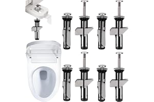 CELESTIMINGLE Heavy Duty Toilet Seat Fastener Bolt Kit, Universal Toilet Seat Bolt Kit, Toilet Seat Screws Replacement Kit, For Easy Installation And Maintenance Of Toilet Seats (8)