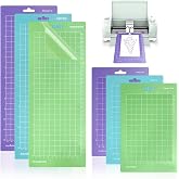 GIUSOBG 6 PCS Adhesive Cutting Mats for Cricut Joy with Grid | Cutting Mats in 3 Resistors (Light/Standard/Strong), Sizes 4.5
