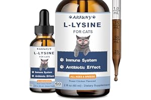 SANTKOL Lysine Chat - pour Système Immunitaire, Bien-Être Respiratoire, Yeux - 60ML Lysine pour Chats - Gouttes Antibiotiques Naturelles pour Chats - Arôme de Poulet Rôti