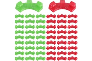 TEAAHA 50 Stück Pflanzenbieger, 90 Grad Low Stress Training Clips, Pflanzentrainer für niedrige Belastung Plant Training Biege Clips Zum Biegen von Pflanzenstämmen und Ändern der Wuchsrichtung(Grün, Rot)