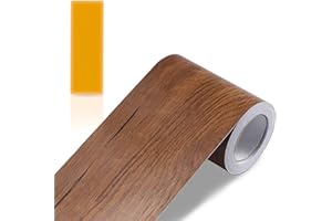 ZTVOWTO Peel and Stick Wide Wallpaper Borders Self Adhesive Trim Waterproof Home Decor Wall Border for Bathroom Living Room Kitchen Wall (Begonia Wood)